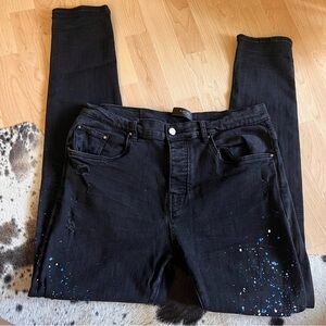 AMIRI Black Crystal Painter Jeans Overdyed Size‎ 36